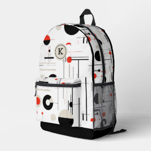 Sac À Dos Imprimé Bauhaus coloré motif géométrique monogramme printe