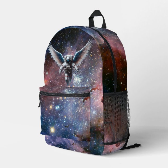 Sac À Dos Imprimé Beau astronaute ailé et Galaxie (Coin arrière droit)