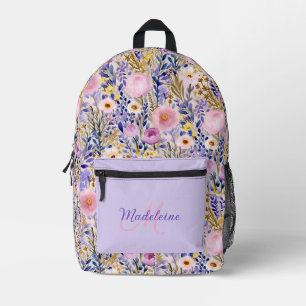 Sac À Dos Imprimé Beau Jardin Fleur sauvage