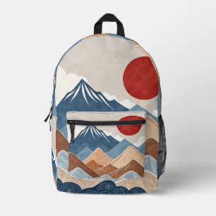 Sac À Dos Imprimé Beauté du coucher de soleil sur les montagnes
