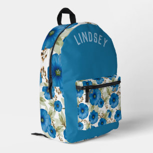 Sac À Dos Imprimé Belle Blue Morning Glories Personnalisé