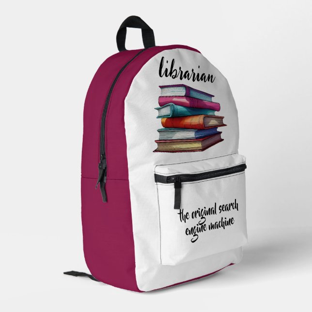 Sac À Dos Imprimé Bibliothécaire (Coin arrière gauche)