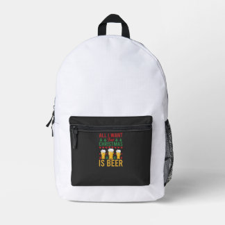 Sac À Dos Imprimé Bière de Noël Boire des Fêtes