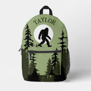 Sac À Dos Imprimé Bigfoot à la recherche de Sasquatch dans la forêt