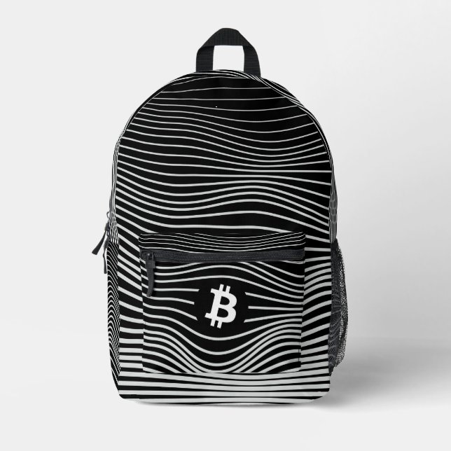 Sac À Dos Imprimé Bitcoin Force (Black)  (Recto)