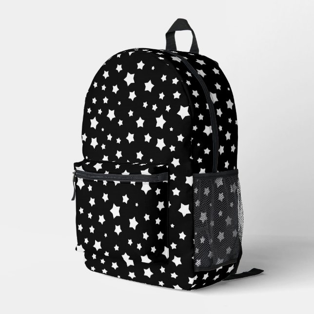 Sac À Dos Imprimé Black and white stars (Coin arrière droit)