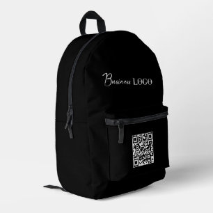 Sac À Dos Imprimé Black Business Logo Entreprise Promotionnels QR Co