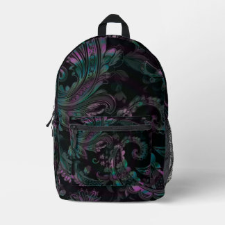 Sac À Dos Imprimé Black Paisley