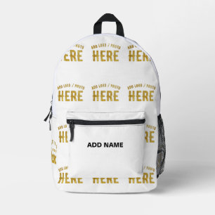 SAC À DOS IMPRIMÉ BLANC PERSONNALISABLE MODERNE DE MARQUE VÉRIFIÉ ST