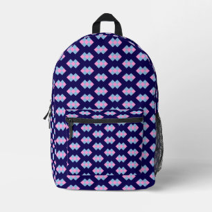 Sac À Dos Imprimé Bleu Diamant