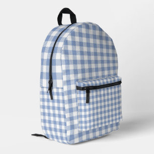 Sac À Dos Imprimé Bleu En vichy classique vérifié