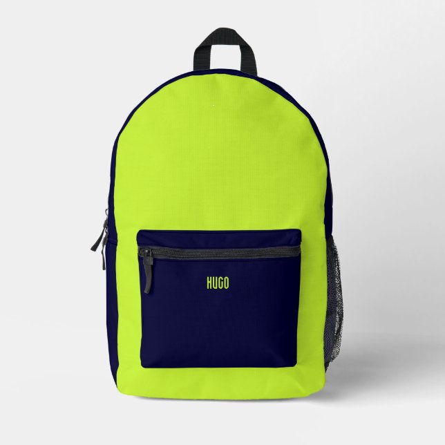 Sac À Dos Imprimé Bleu-vert personnalisé (Recto)