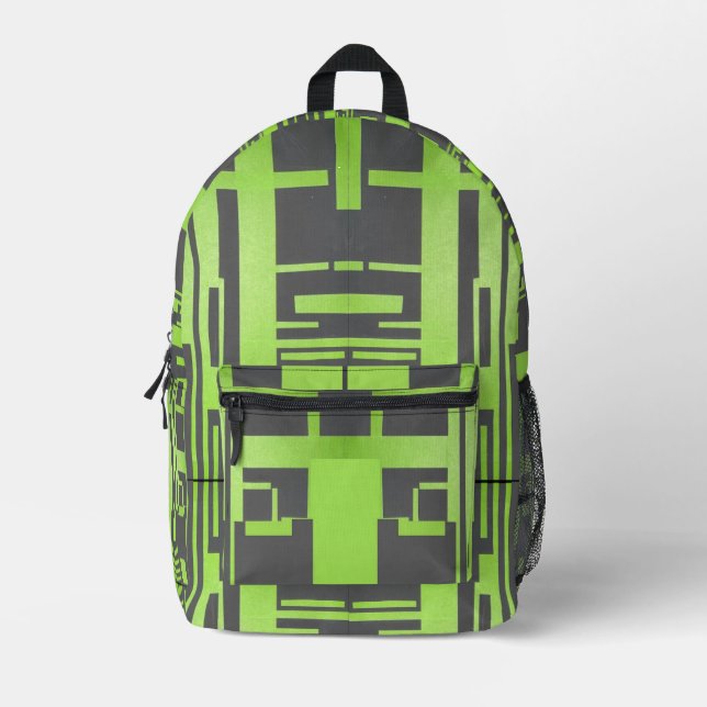 Sac À Dos Imprimé Blocus Vert (Recto)