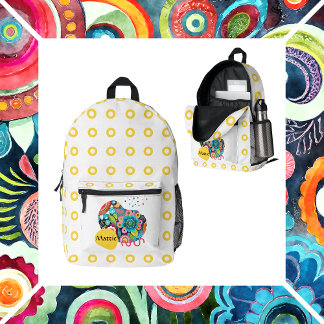 Sac À Dos Imprimé Boho abstrait design floral