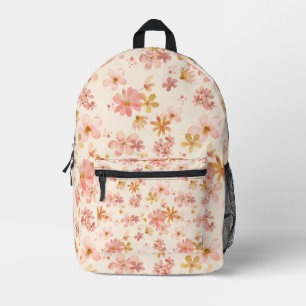 Sac À Dos Imprimé Boho hippie rustique fleurs naturelles