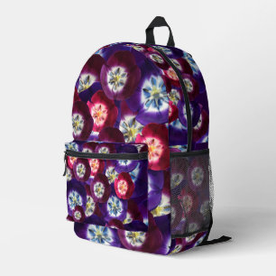 Sac À Dos Imprimé Boîte cadeau Tulipes Violettes