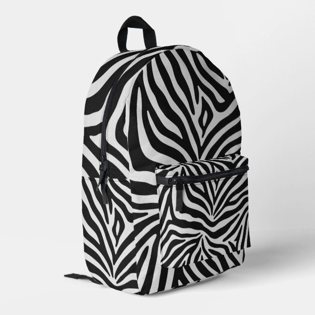 Sac À Dos Imprimé Bold Black and White Zebra Print Pattern (Coin arrière gauche)