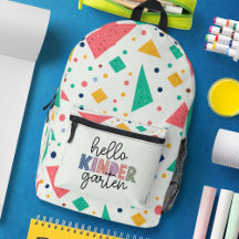Bonjour Kinder Garten coloré géométrique