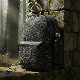 Sac À Dos Imprimé Bouclier métallique embouti Monogramme ID139