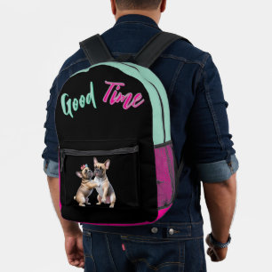 Sac À Dos Imprimé Bouledogue français amoureux Saint-Valentin