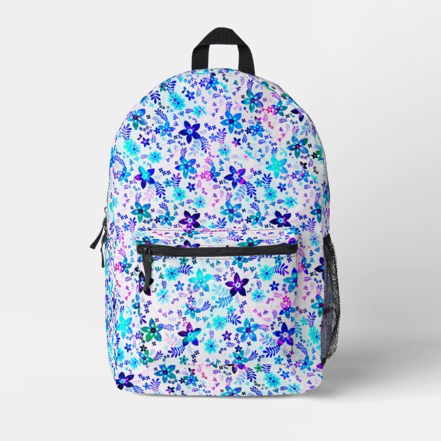 Sac À Dos Imprimé Bouquet de fleurs de printemps - Fleur Edelweiss g (Recto)