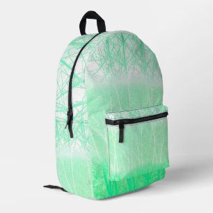 Sac À Dos Imprimé Branches de Menthe Verte Brumeuse Givrée