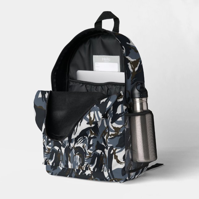 Sac À Dos Imprimé British Soldier Urban Military Camouflage  (Coin arrière droit (ouvert))