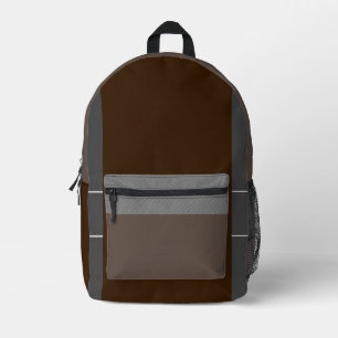 Sac À Dos Imprimé Brown Et Gris