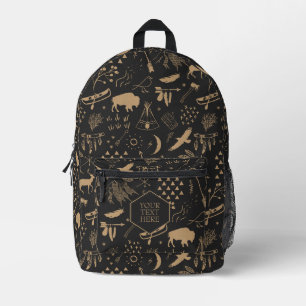 Sac À Dos Imprimé Buffalo Adventures Tan Black ID599