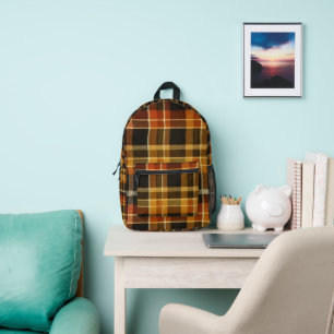 Sac À Dos Imprimé Buffalo classique Plaid Rustique Brown & Terracott