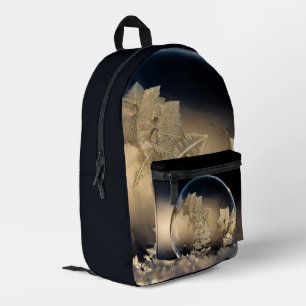 Sac À Dos Imprimé Bulle remplie de feuille d'or dans la neige