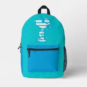 Sac À Dos Imprimé cacahuètes Snoopy Cyan Stripes Lunettes de solei