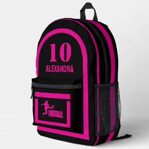 Sac À Dos Imprimé Cadeau d'anniversaire de football, Joueuse de foot