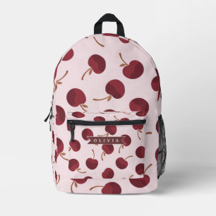 Sac À Dos Imprimé Cadeau Personnalisé avec Motif Cerise Esthétique
