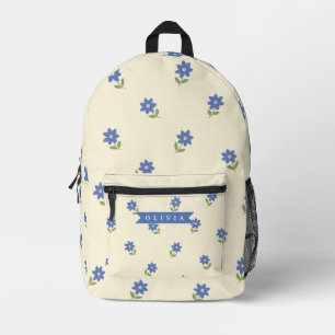 Sac À Dos Imprimé Cadeau personnalisé avec motif de fleur sauvage bl