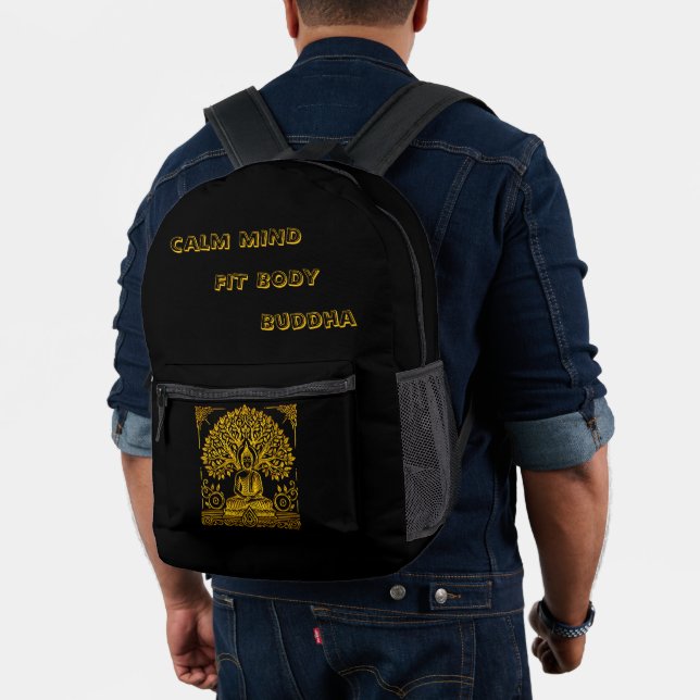 Sac À Dos Imprimé Cadre feutré pour Bouddha d'or (Insitu (Modèle))