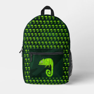 Sac À Dos Imprimé Caméléon vert mignon