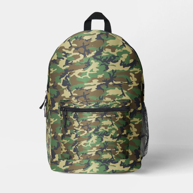 Sac À Dos Imprimé Camo Woodland (Recto)