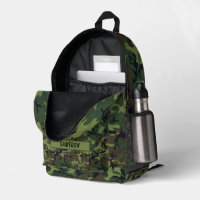 Camouflage en bois vert militaire Nom personnalisé