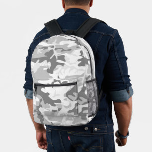 Sac À Dos Imprimé Camouflage gris neige d'hiver, Militaire, Armée