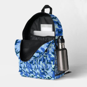Sac À Dos Imprimé Camouflage Militaire Bleu de Bois
