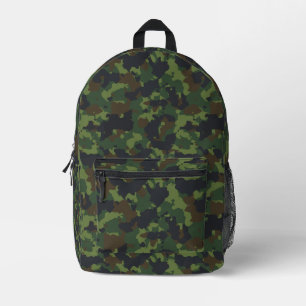 Sac À Dos Imprimé Camouflage militaire de l'Armée verte