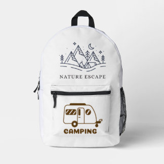 Sac À Dos Imprimé Camping Adventure Tent Illustration – Outdoor Natu