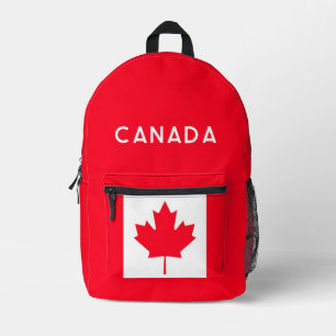 Sac À Dos Imprimé CANADA. Drapeau feuille d'érable canadienne. Patri