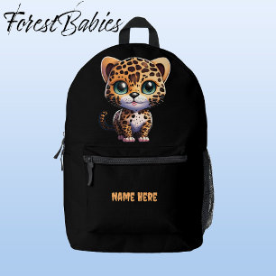 Sac À Dos Imprimé Caricature de Leopard de Safari de la Jungle migno