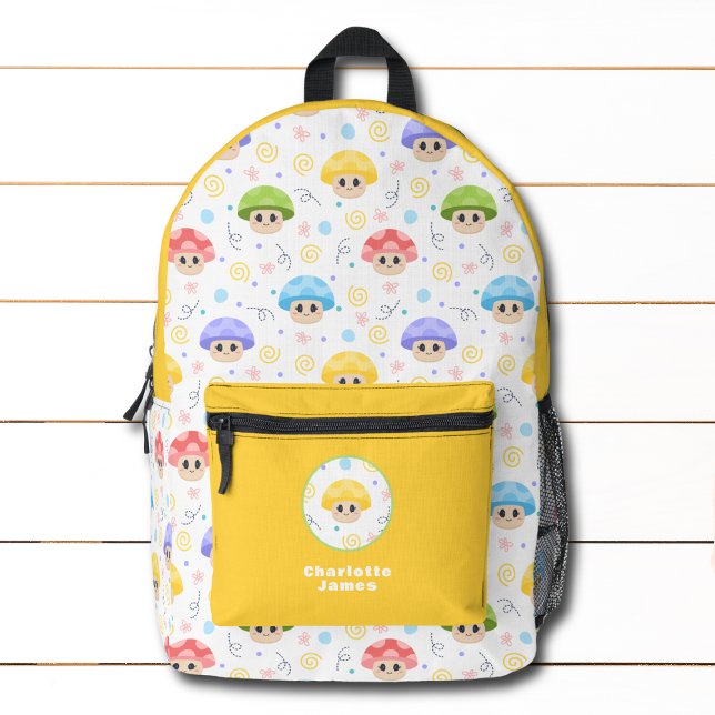 Sac À Dos Imprimé Caricature pour enfants de champignons de Paris No (Créateur téléchargé)