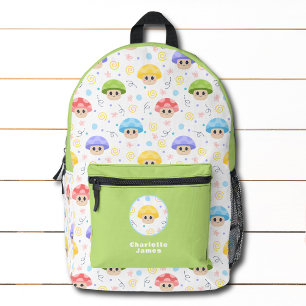 Sac À Dos Imprimé Caricature pour enfants de champignons de Paris No