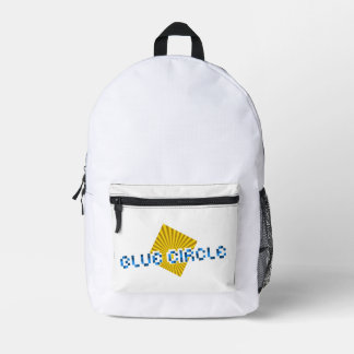 Sac À Dos Imprimé Carré Jaune avec poutres et texte Pixel opposé