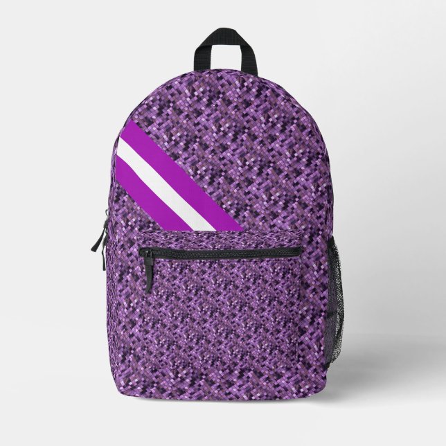 Sac À Dos Imprimé Carré pourpre (Recto)