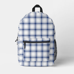Sac À Dos Imprimé Carreaux marins bleus et blancs